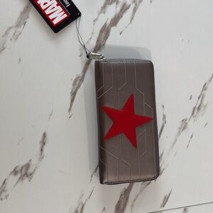 Loungefly Silver and Red Star Wallet